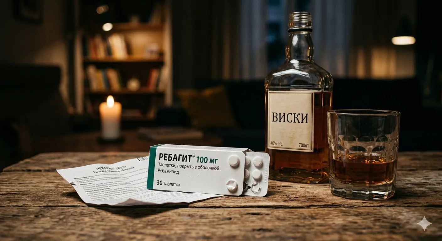 Ребагит и алкоголь
